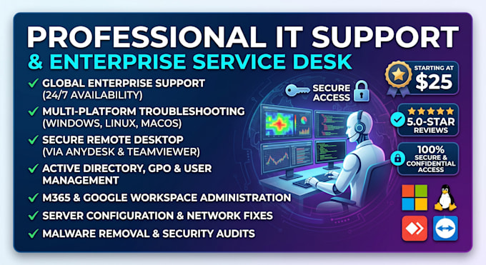 enterprise IT support service desk troubleshooting