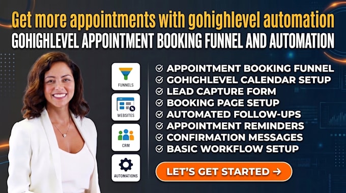 create gohighlevel appointment booking funnel and automation
