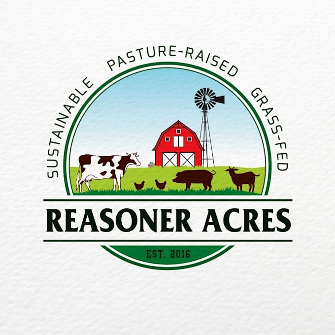 create a agriculture cow farm logo design 24 hours