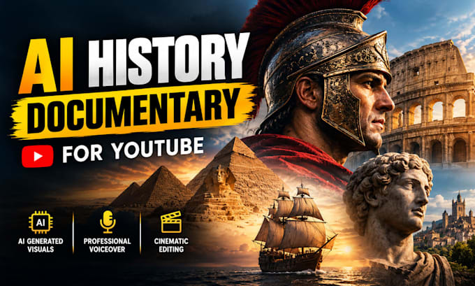 create ai history documentary for youtube with cinematic