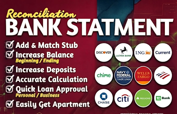 reconcile bank statement PDF to editable format