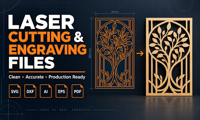 create vector files for laser cutting and engraving