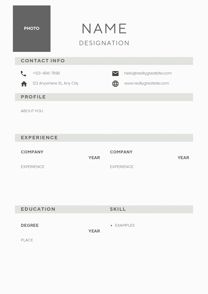 create a professional CV and resume for job seekers