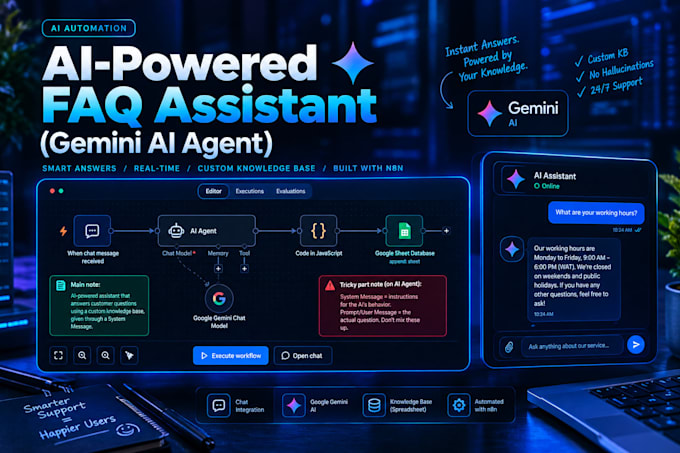 build an ai faq chatbot for your website or business