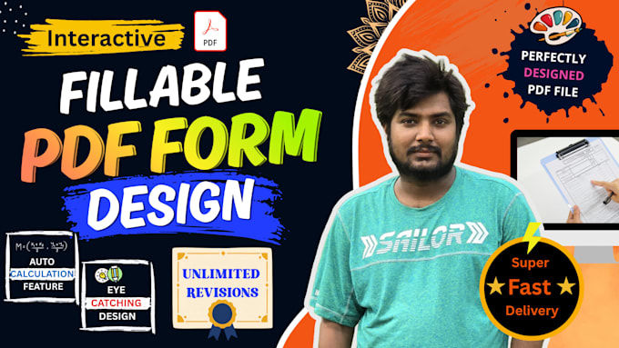 design interactive fillable PDF form with calculations