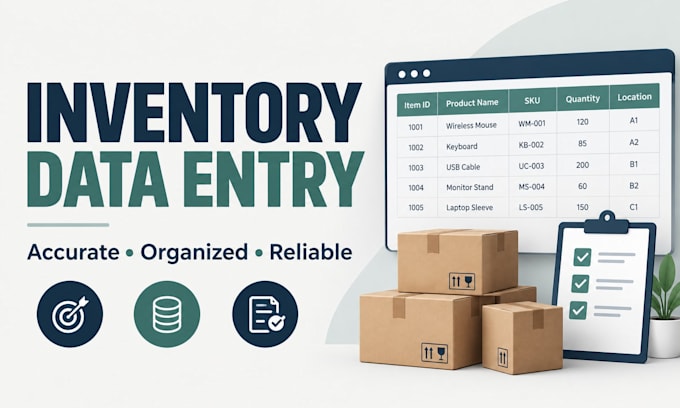 do logistics data entry, inventory and order processing