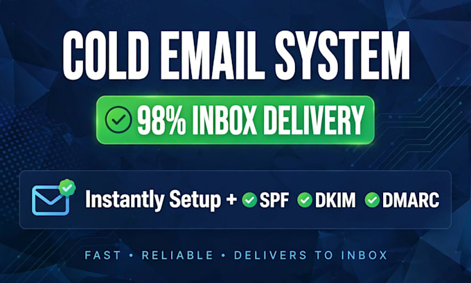 setup cold email system with instantly, spf dkim dmarc and domain warmup