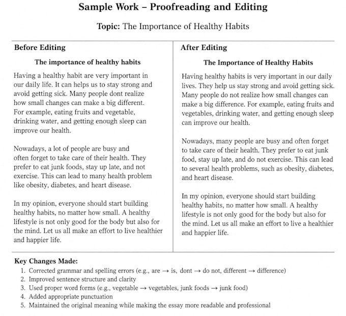 proofread and edit your writing