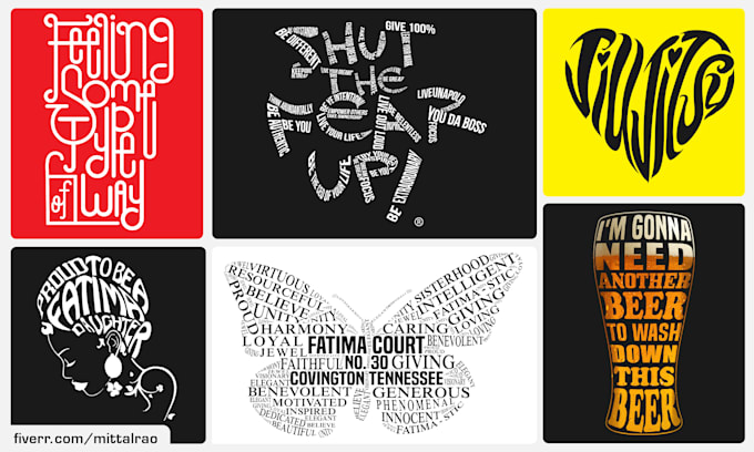 design typography logo in any shape you desire