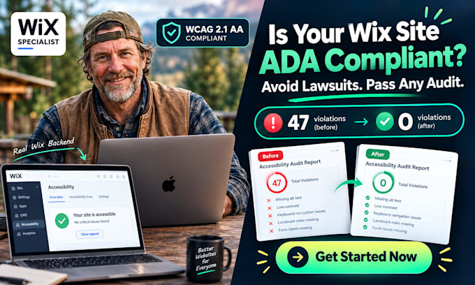 fix wix wcag errors and make ada compliant