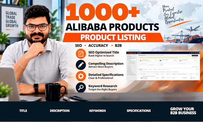 upload 1000 alibaba products with SEO optimized listings
