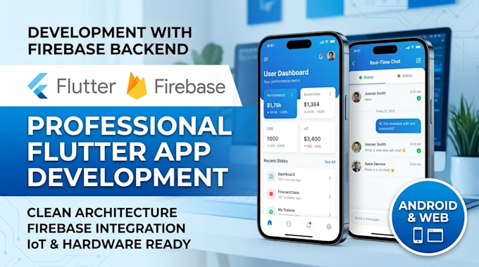 develop a cross platform flutter app with firebase backend