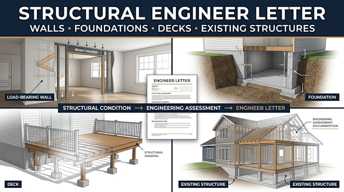 do structural engineer letters for walls foundations decks existing structures