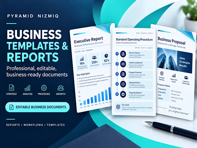 create professional business templates and reports