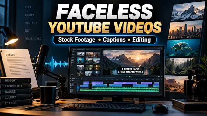 create educational faceless youtube videos from your script