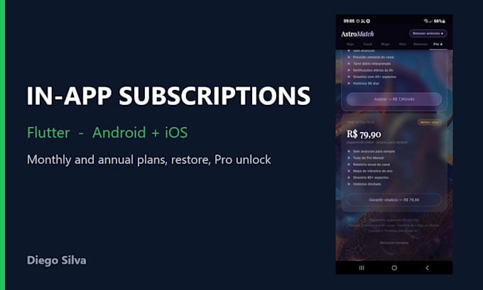 integrate in app subscriptions in your flutter app for android and ios