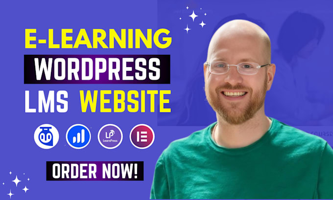 create a wordpress lms website for online courses, students and digital learning