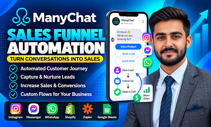 build manychat sales funnel automation