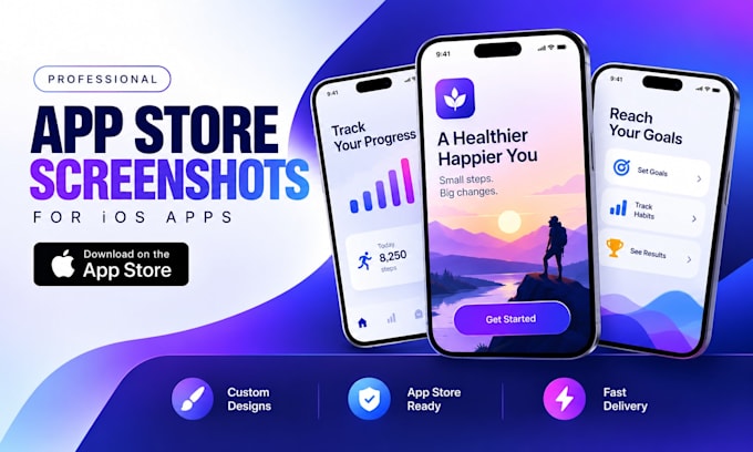 design high converting ios app store screenshots