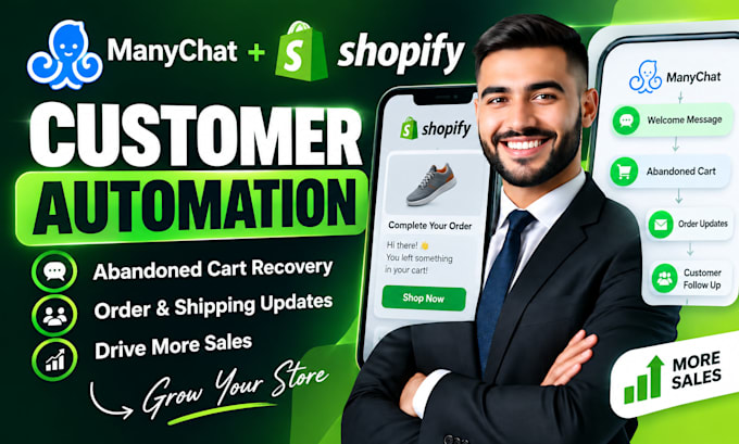 set up manychat shopify customer automation