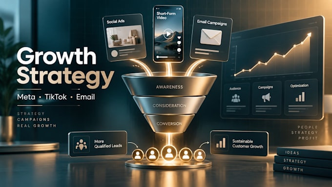 create a meta tiktok ads and email growth strategy