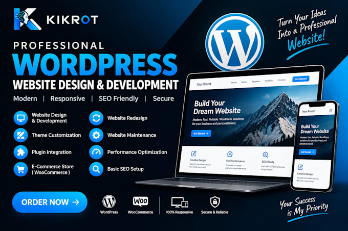 develop and setup wordpress account