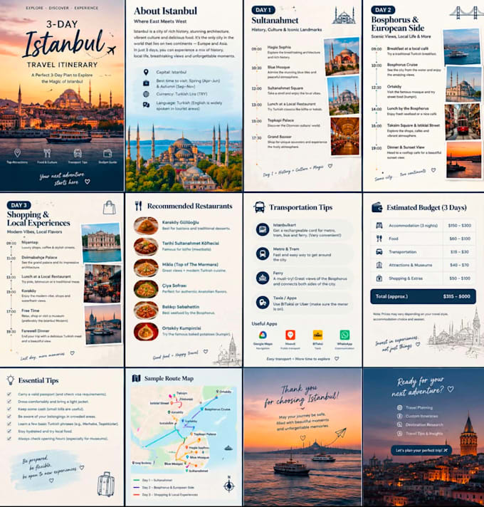 design a custom travel itinerar