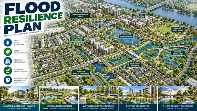 design flood resilience planning layouts urban development concepts