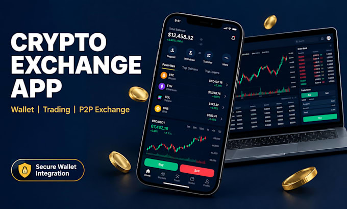develop crypto exchange app blockchain app crypto wallet app exchange website