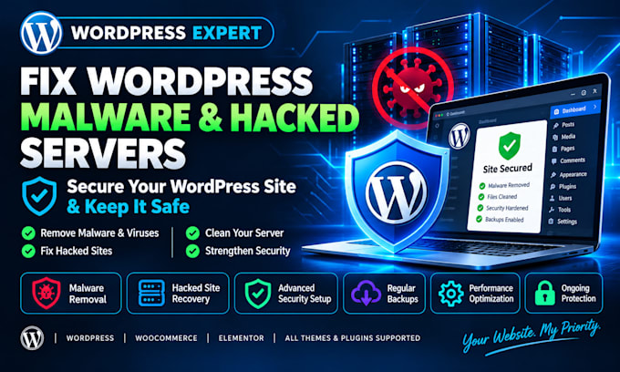 fix wordpress malware hacked servers secure wordpress sites wordpress security