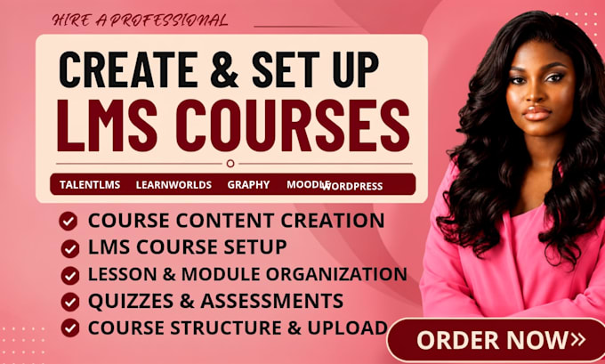 create course content on talentlms, learnworld, graphy, moodle and wordpresslms