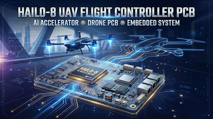 design uav flight controller pcb hailo 8 ai accelerator drone embedded system