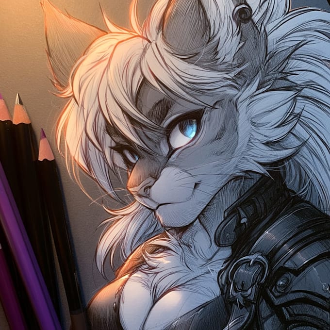 draw a custom furry character or fursona illustration