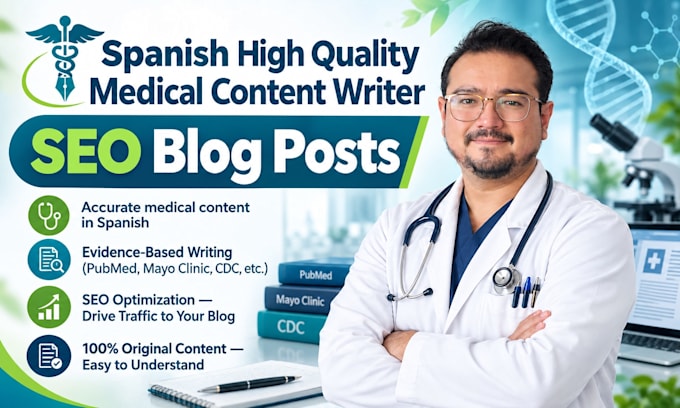 write medical articles for blogs in spanish