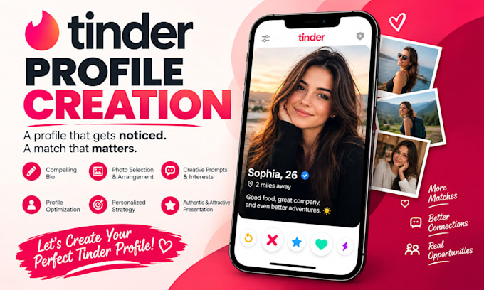 create and optimize a professional tinder dating profile