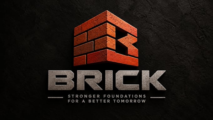 design a professional  masonry, construction, or building brick logo