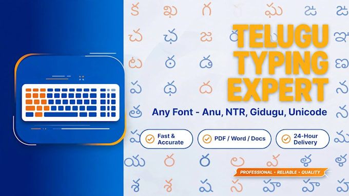 telugu typing, english typing and data entry work fast
