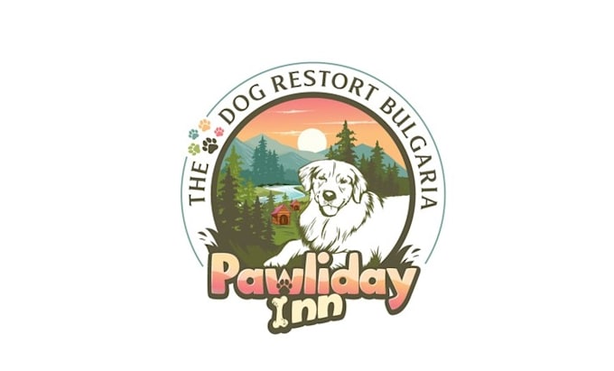 design top quality classic dog holidays logo