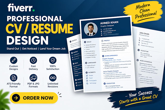 design a professional CV