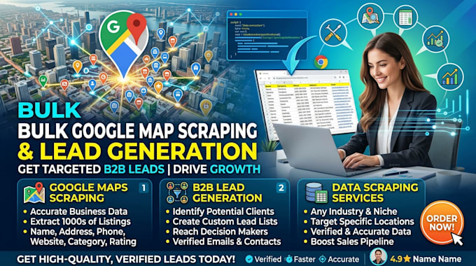 do google map scraping, lead generation and b2b scraping