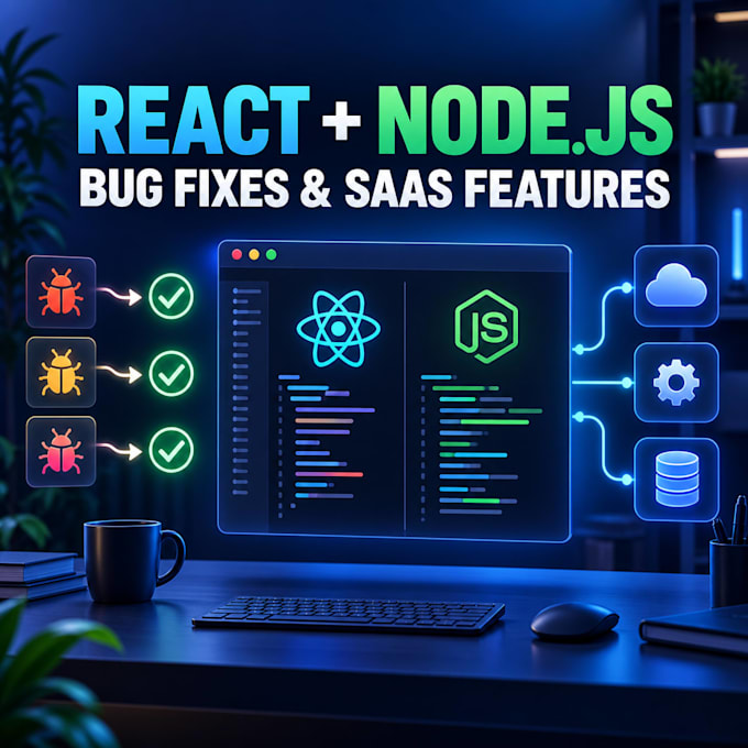 fix react nodejs bugs and build saas features