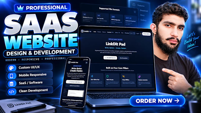 design a modern saas software website web design