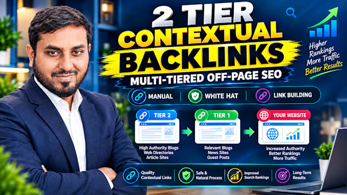 provide contextual 2 tier backlinks for off page SEO