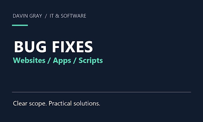 troubleshoot and fix bugs in your website app or script