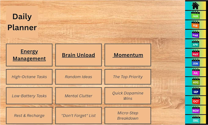 design an adhd friendly digital planner and habit tracker