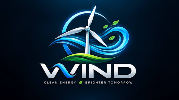 design a professional airflow, air, or renewable energy wind logo