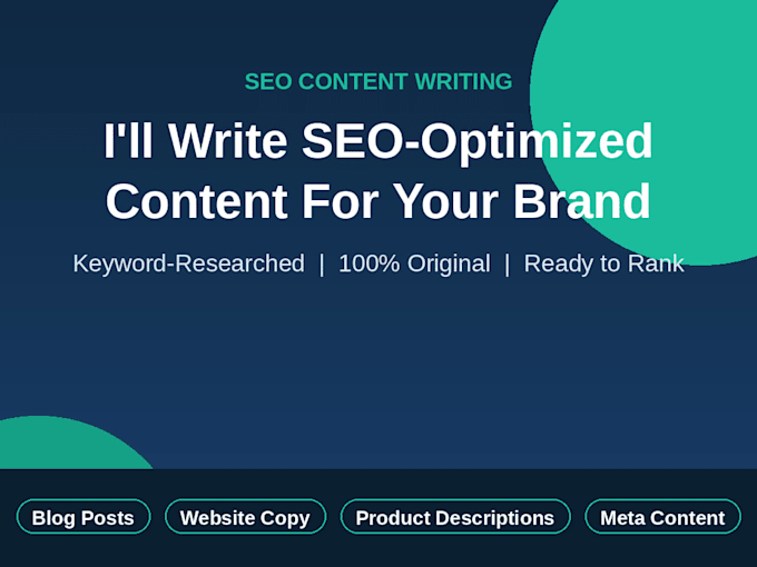 write SEO content for your brand