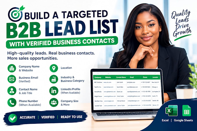 build a targeted b2b lead list with email list for targeted lead generation