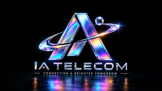 design a professional , iridescent, 3d, or futuristic holographic logo