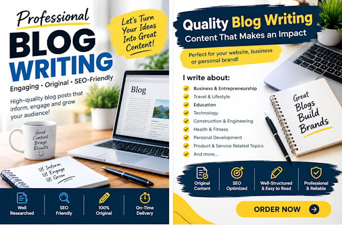write the blogs in english